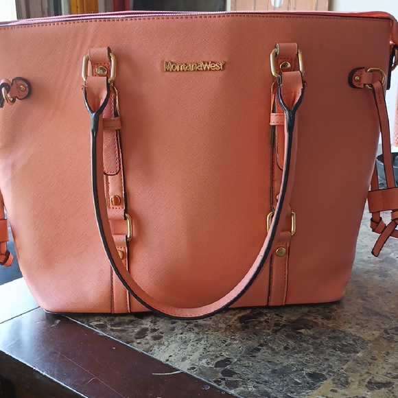 Montana West Handbags - Montana West Coral Tote Bag